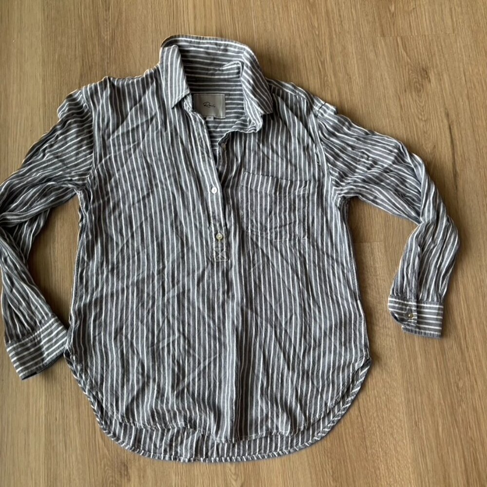 ** Rails Elle shoreditch Stripe Shirt blouse gray stripe XS